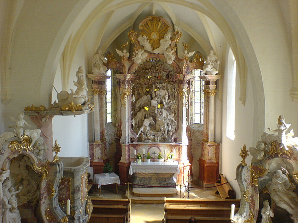 Innenraum Siebenschlaeferkirche in Rotthof 
