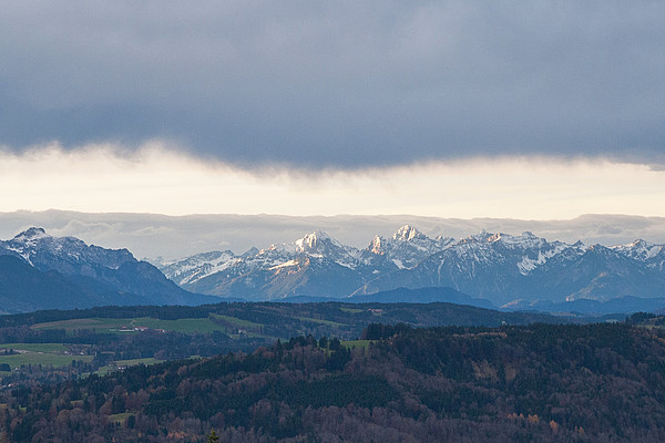 Alpenpanorama mit Blick vom Hohen Peißenberg