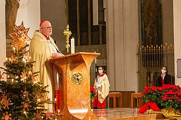 Kardinal Reinhard Marx während seiner Silvesterpredigt im Münchner Liebfrauendom. 